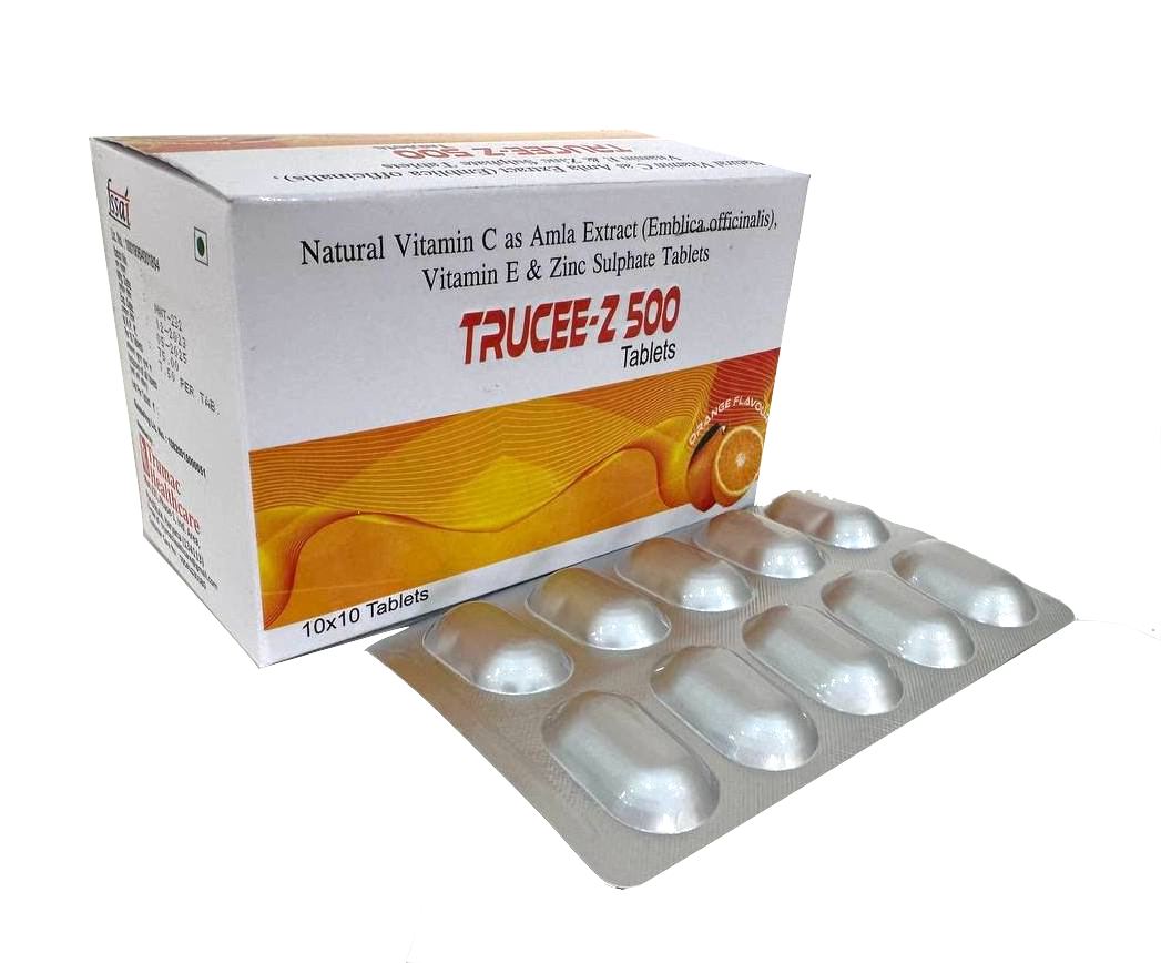 Vitamin C 500 mg + Zinc 10 mg + Vit E 10 mg (Chewable Tab) Tablet — manufactured by Trumac Healthcare