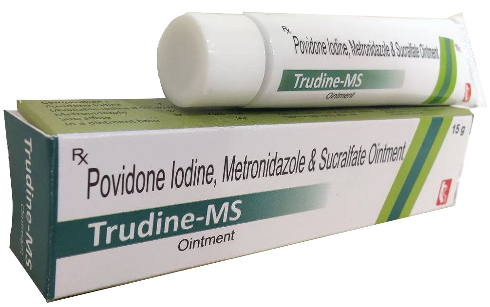 Metronidazole (1% w/w) + Sucralfate (7% w/w) + Povidone Iodine (5% w/w) Ointment — manufactured by Trumac Healthcare