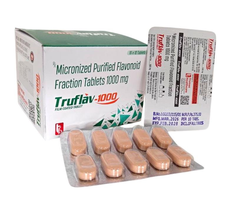Truflav-1000 Tablet — Diosmin 900 mg + Hesperidin 100 mg from Trumac Healthcare PCD Pharma Franchise India