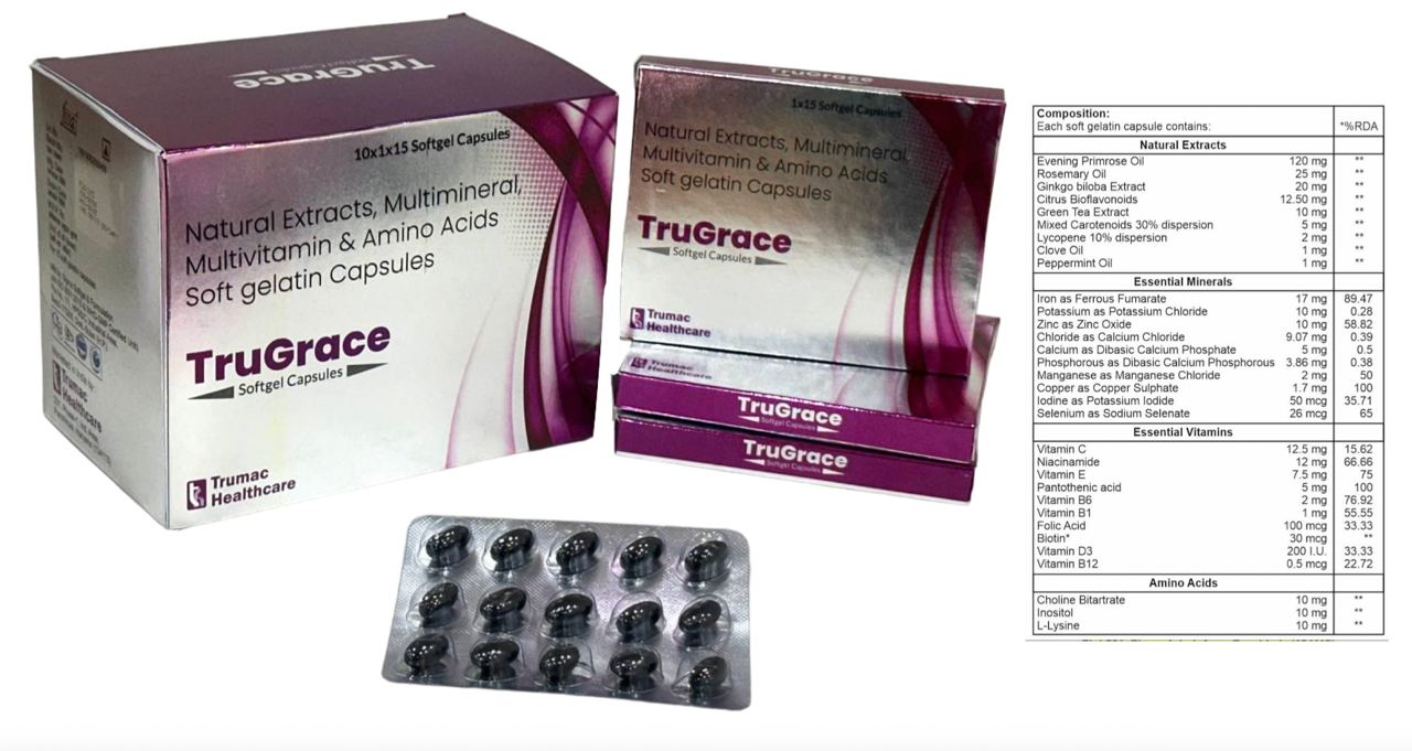 Natural Extracts + Multiminerals + Multivitamins + Amino Acids Caps *(Same as Hergrace Caps from Mankind)* Capsule — manufactured by Trumac Healthcare