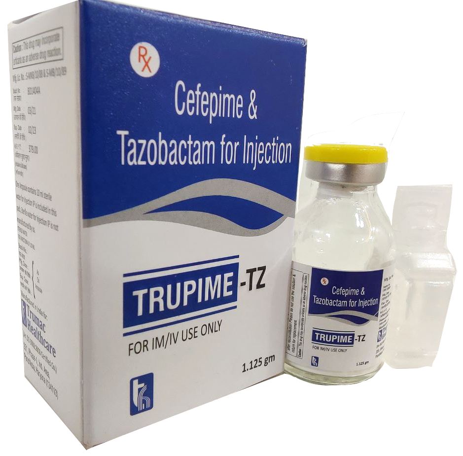 Cefepime 1000 mg + Tazobactum 0.125 mg Injection — manufactured by Trumac Healthcare