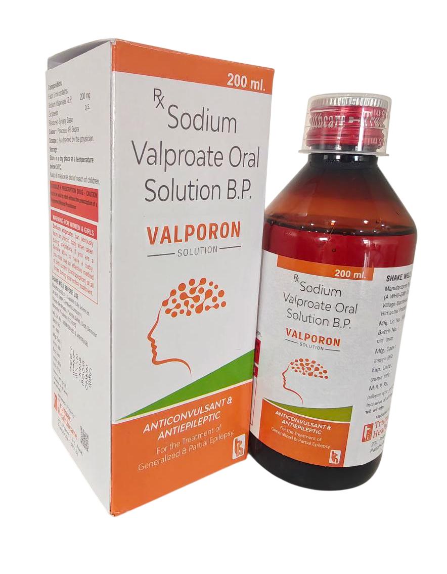 Sodium Valproate (200 mg/5 ml) Syrup — manufactured by Trumac Healthcare