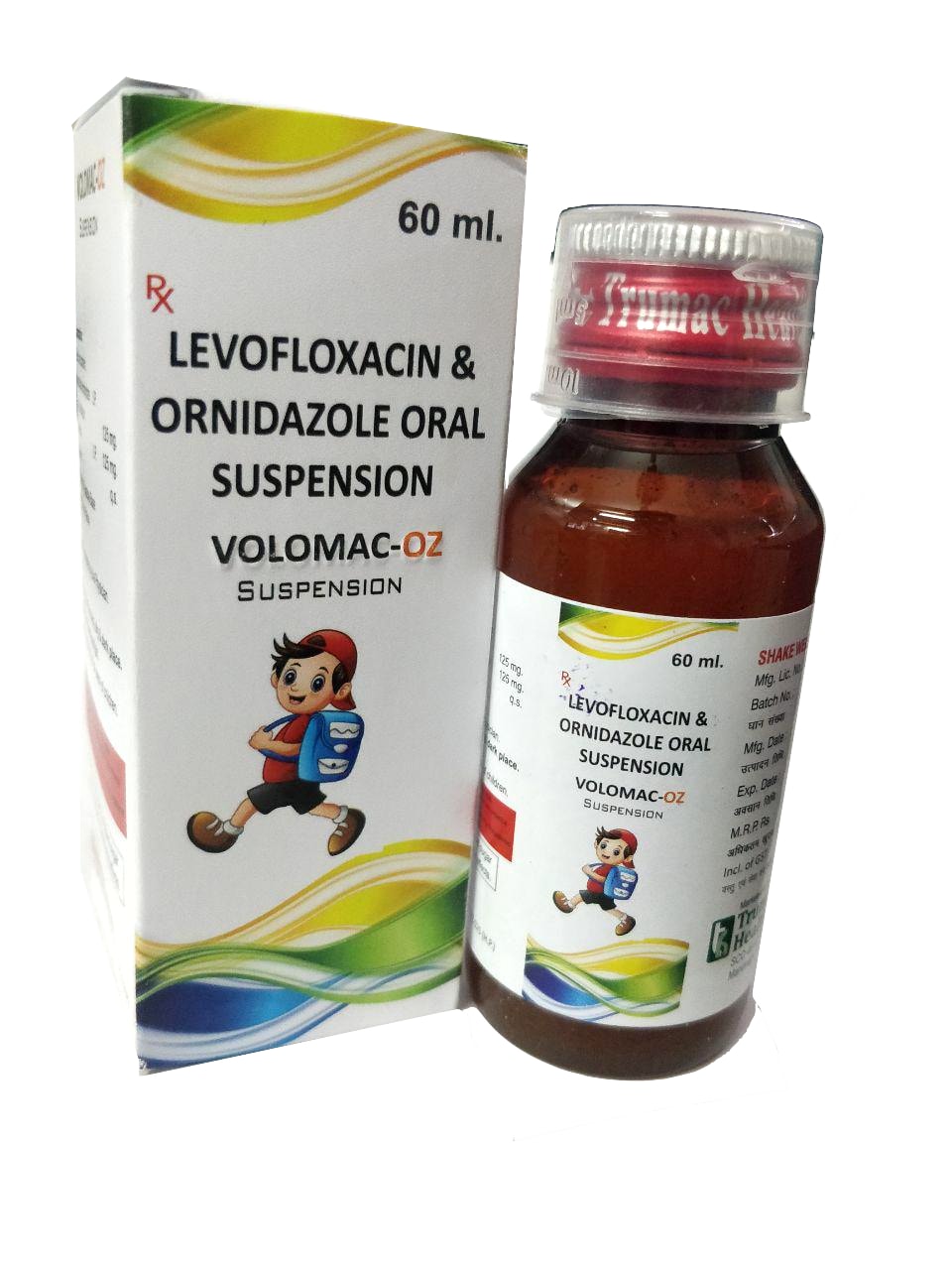 Each 5 ml contains: Levofloxacin 125 mg + Ornidazole 125 mg Suspension — manufactured by Trumac Healthcare