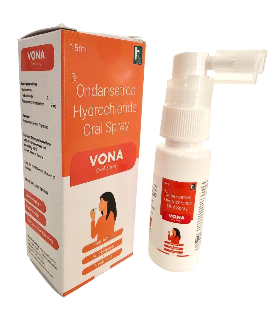 Vona Oral Spray — Ondansetron HCl 2 mg per ml (0.1 mg per spray) from Trumac Healthcare PCD Pharma Franchise India
