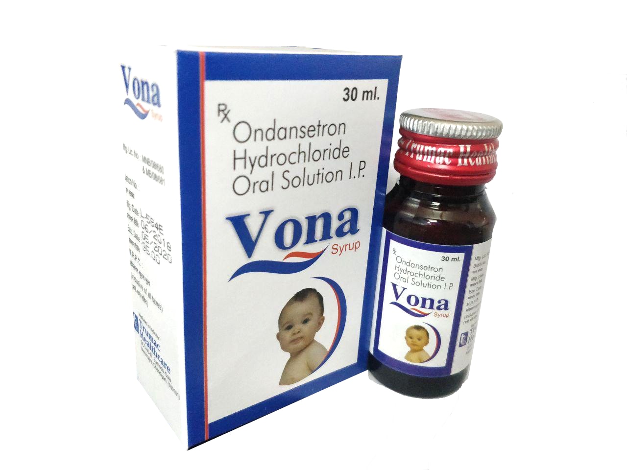 Vona Syrup — Ondansetron HCl 2 mg per 5 ml from Trumac Healthcare PCD Pharma Franchise India