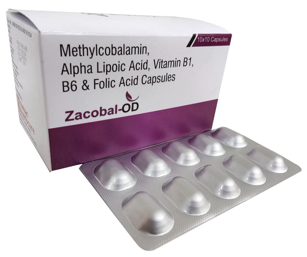 Zacobal-OD Hard Gel — Methylcobalamin 1500 mcg + Alpha Lipoic Acid from Trumac Healthcare PCD Pharma Franchise India