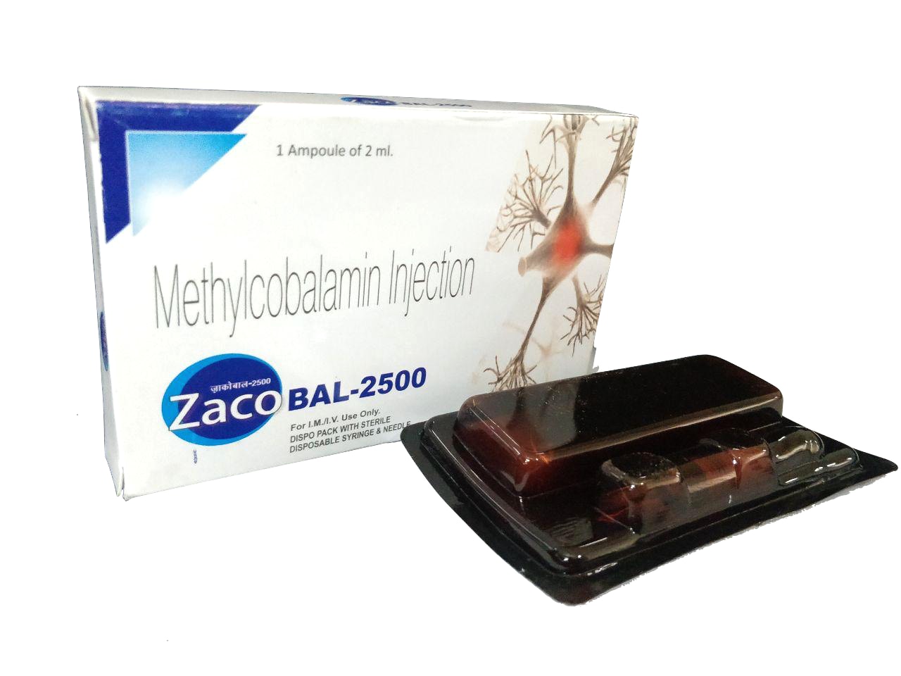 Zacobal-2500 Disposable Injection — Methylcobalamin 2500 mcg + Benzyl Alcohol from Trumac Healthcare PCD Pharma Franchise India