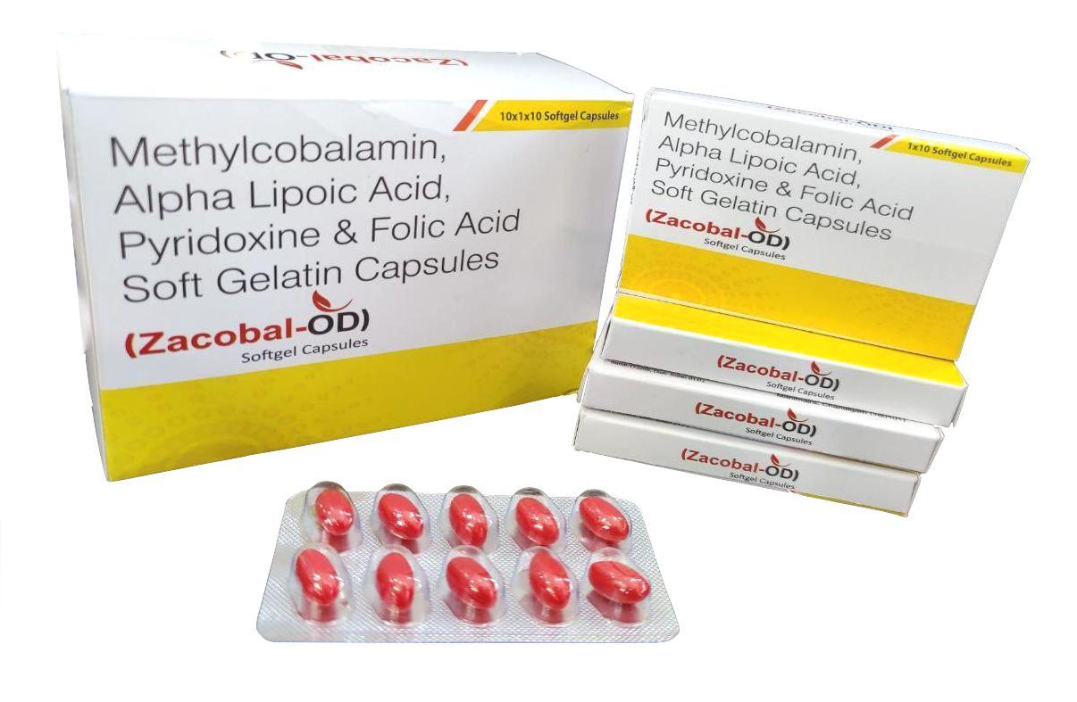 Zacobal-OD Softgel — Methylcobalamin 1500 mcg + Alpha Lipoic Acid from Trumac Healthcare PCD Pharma Franchise India