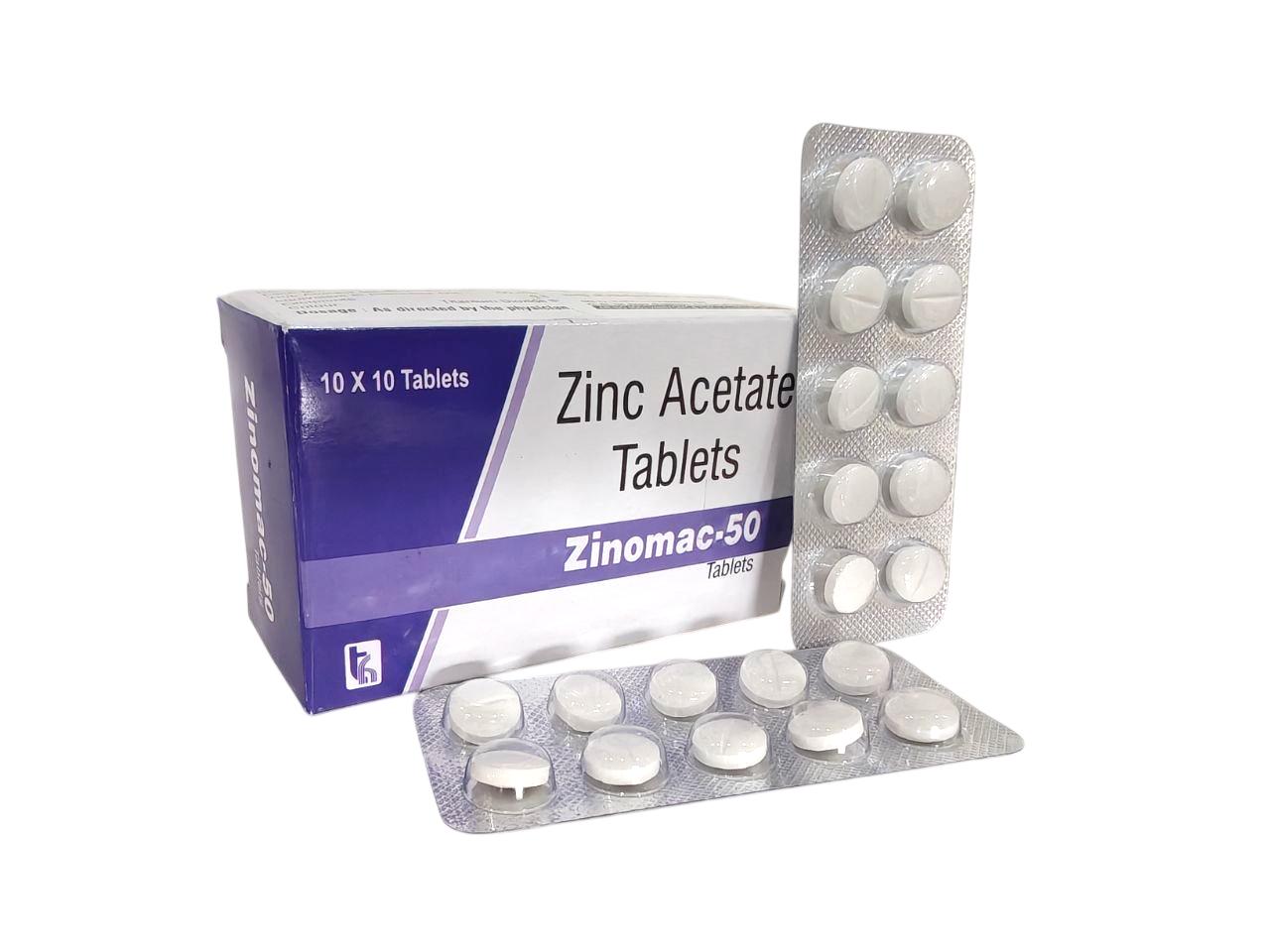 Zinc Acetate 50 mg Tablet — manufactured by Trumac Healthcare