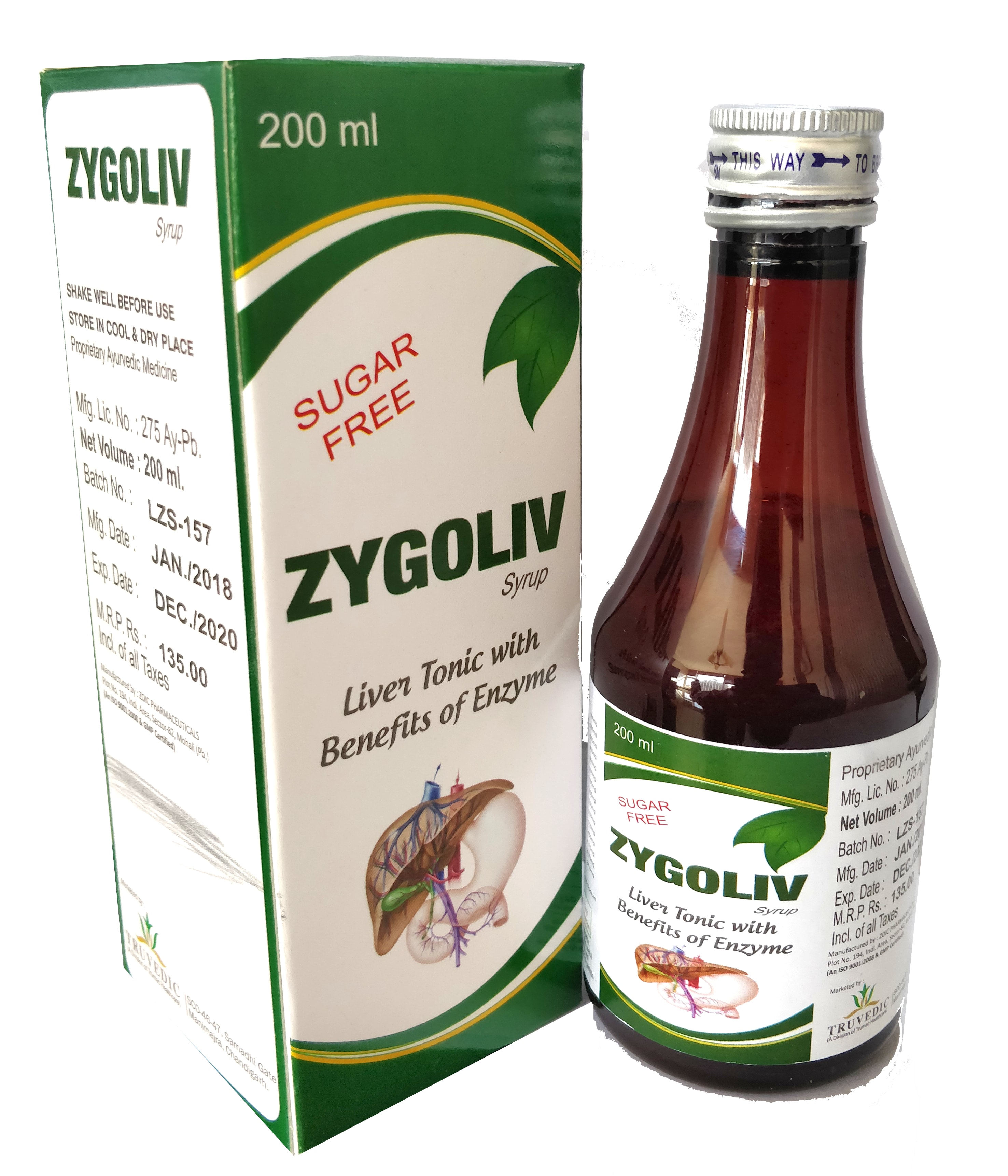Zygoliv Syrup — Silymarin + Fungal Diastase + Pepsin + Liver Extract from Trumac Healthcare PCD Pharma Franchise India