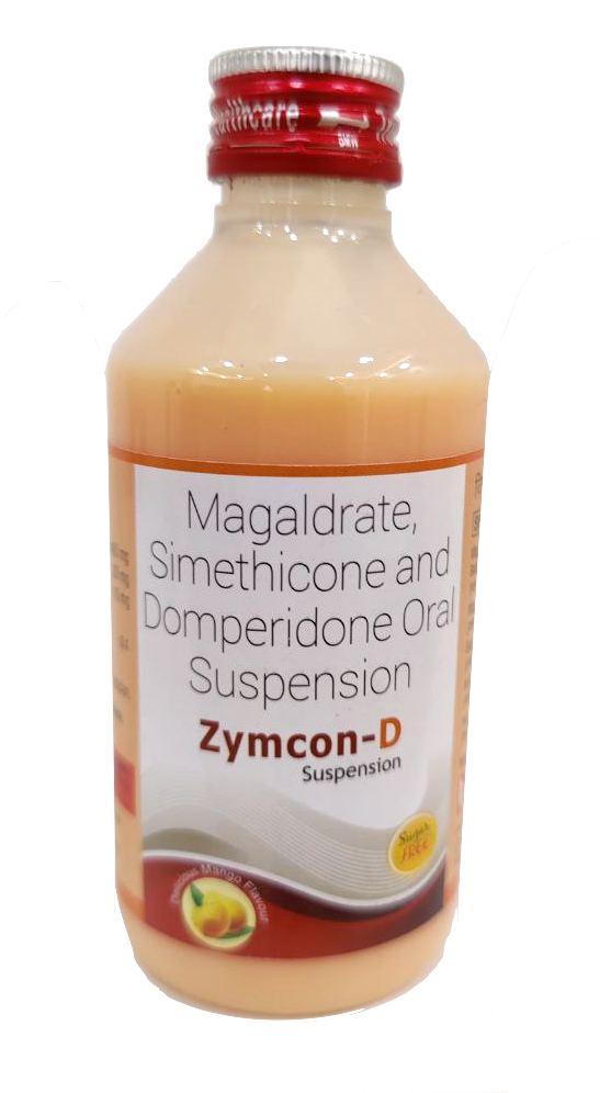 Zymcon-D (Mango) 170 ml — Sodium Alginate + Bicarbonate + Domperidone + Calcium Carbonate from Trumac Healthcare PCD Pharma Franchise India