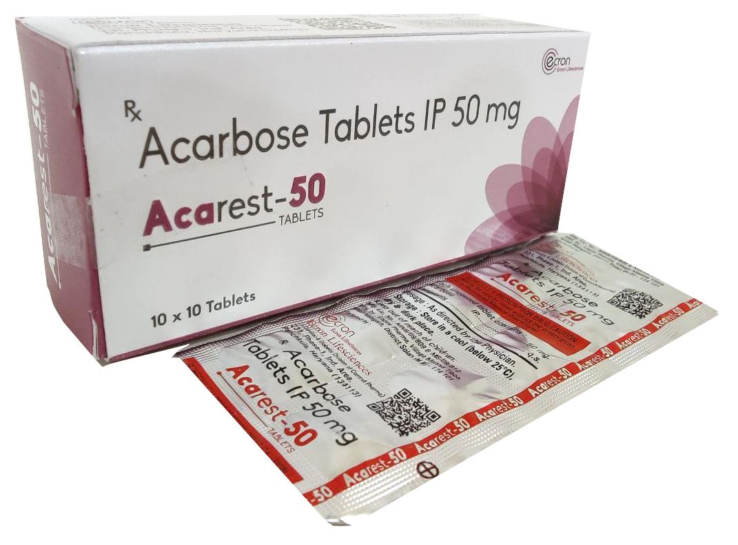 Acarbose 50 mg Tablet — manufactured by Trumac Healthcare