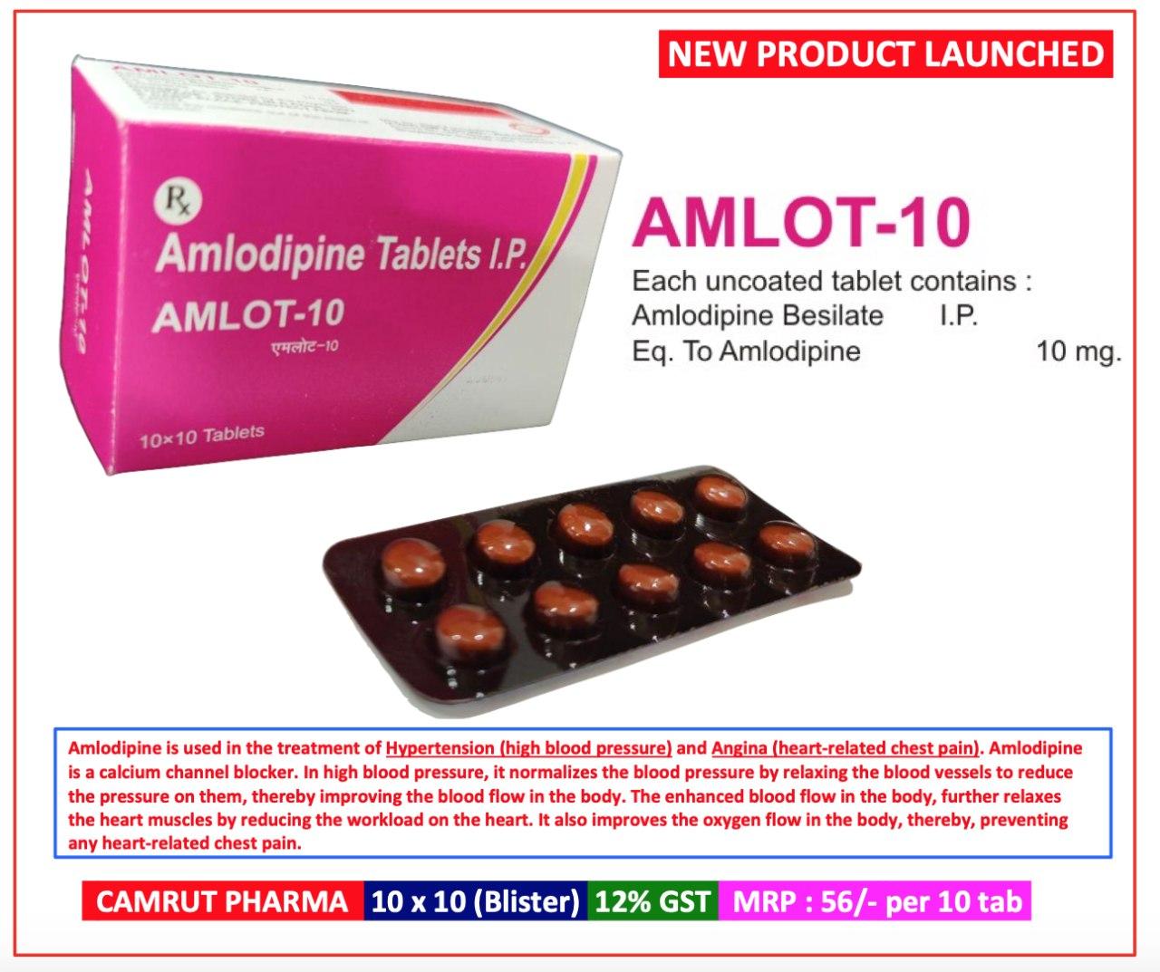 Amlodipine 10 mg Tablet — manufactured by Trumac Healthcare