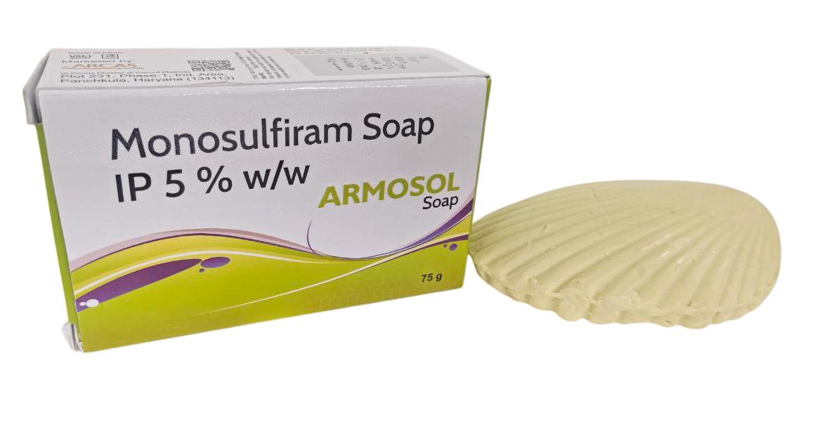 Monosulfiram 5% Medicated Soap Soap — manufactured by Trumac Healthcare