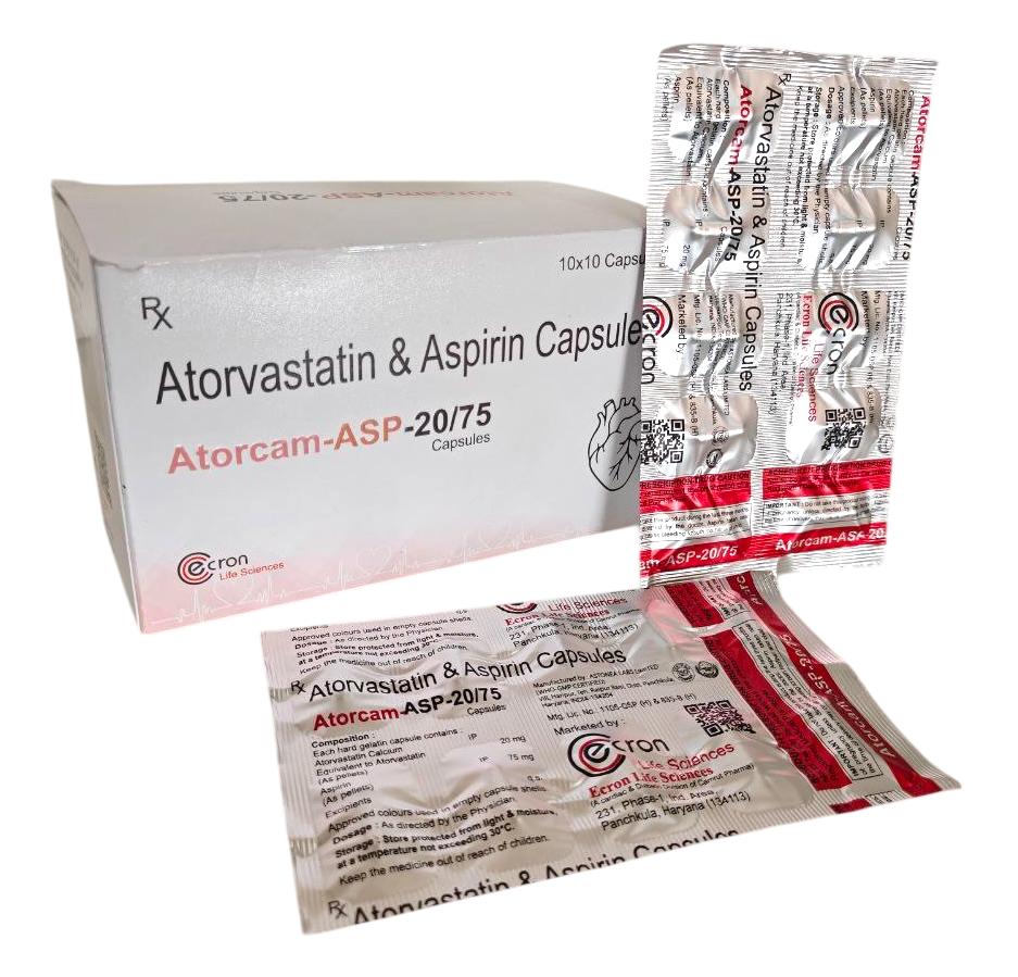 ATORVASTATIN 20 MG + ASPIRIN 75 MG Capsule — manufactured by Trumac Healthcare