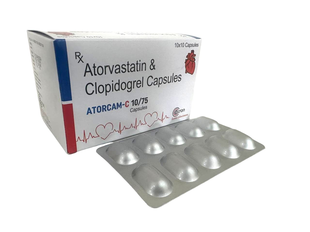 Atorvastatin Calcium 10 mg + Clopidogrel 75 mg (Pellets) Capsules Capsule — manufactured by Trumac Healthcare