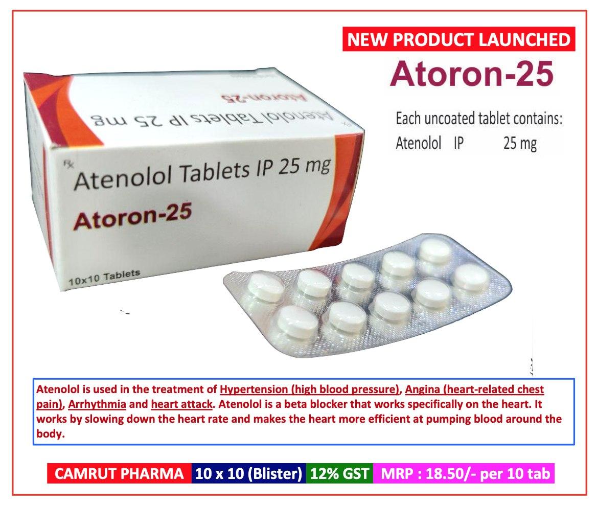 Atenolol 25 mg Tablet — manufactured by Trumac Healthcare