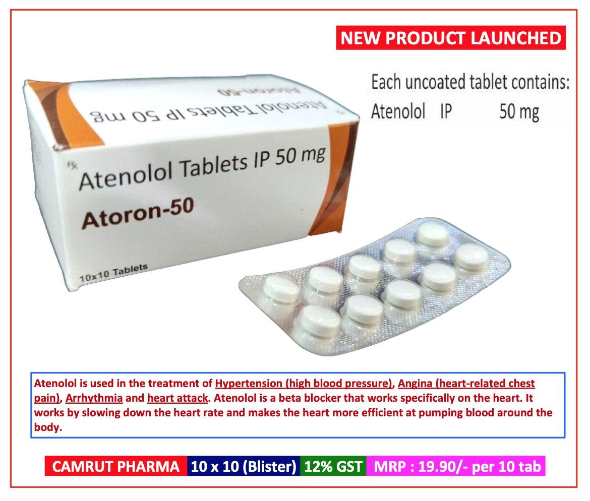 Atenolol 50 mg Tablet — manufactured by Trumac Healthcare