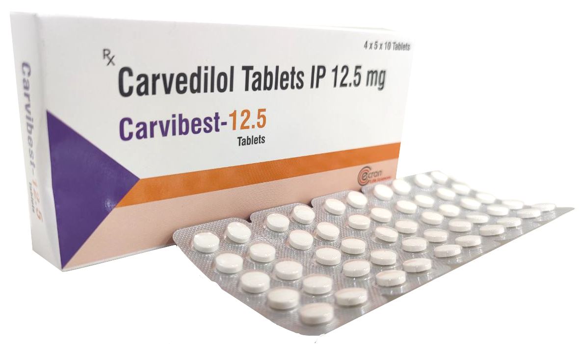 Carvedilol 12.5 mg Tablet — manufactured by Trumac Healthcare