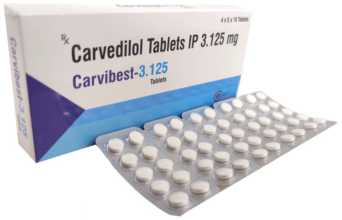 Carvedilol 3.125 mg Tablet — manufactured by Trumac Healthcare