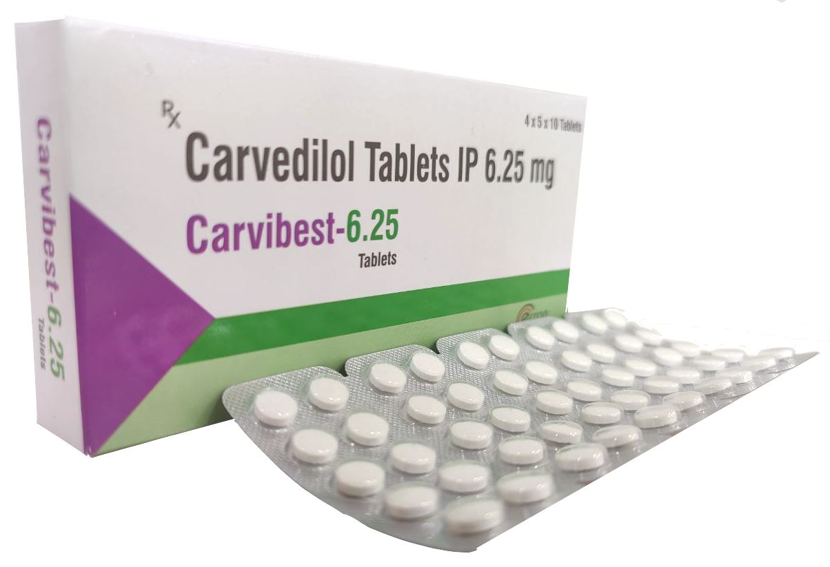 Carvedilol 6.25 mg Tablet — manufactured by Trumac Healthcare