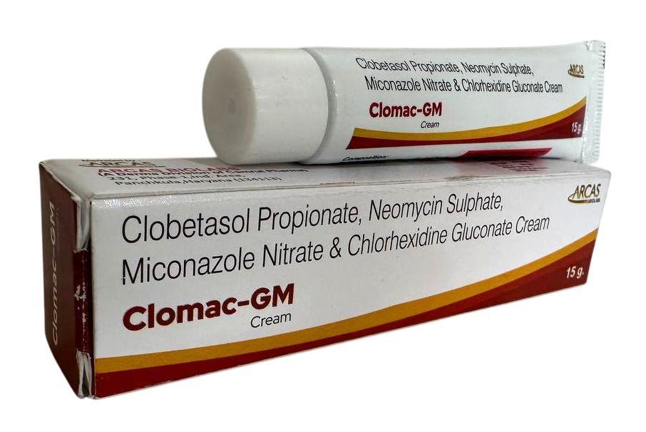 Clomac-GM Cream — Chlorhexidine Gluconate 0.20% w/w + Clotrimazole + Clobetasol from Trumac Healthcare PCD Pharma Franchise India