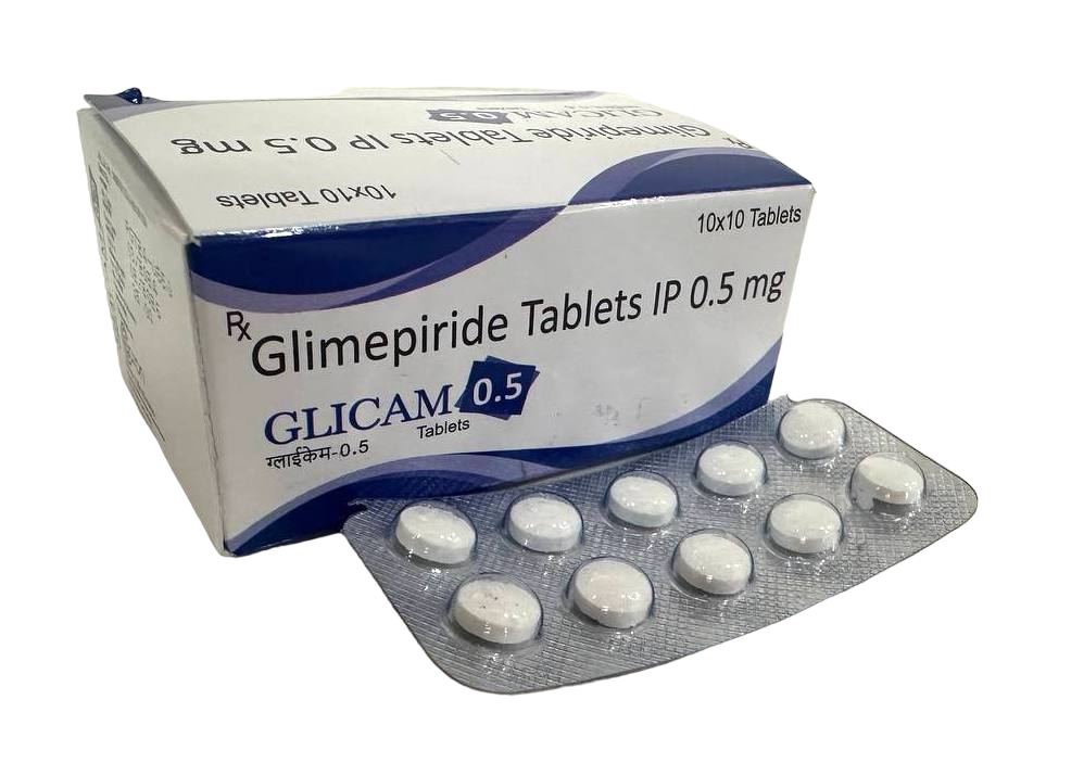 Glicam-0.5 Tablet — Glimepiride 0.5 mg from Trumac Healthcare PCD Pharma Franchise India