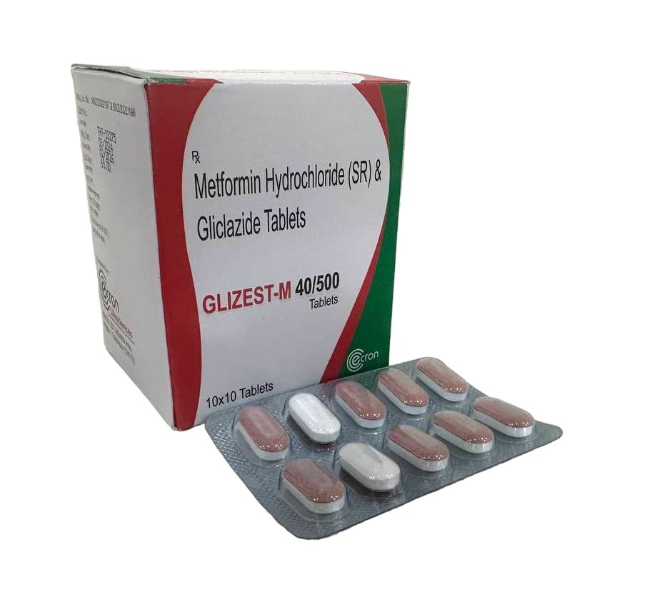 Glizest-M 40/500 SR Tablet — Gliclazide 40 mg + Metformin 500 mg from Trumac Healthcare PCD Pharma Franchise India