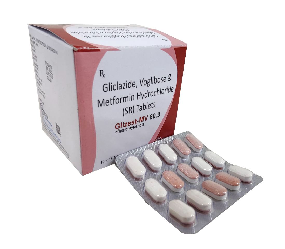 Gliclazide 80 mg + Metformin 500 mg + Voglibose 0.3 mg (Sustained Release Tab) Tablet — manufactured by Trumac Healthcare