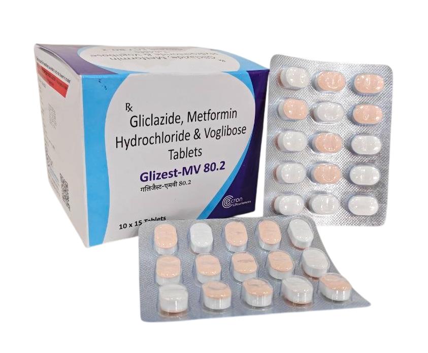 Gliclazide 80 mg + Metformin 500 mg + Voglibose 0.2 mg (Sustained Release Tab) Tablet — manufactured by Trumac Healthcare