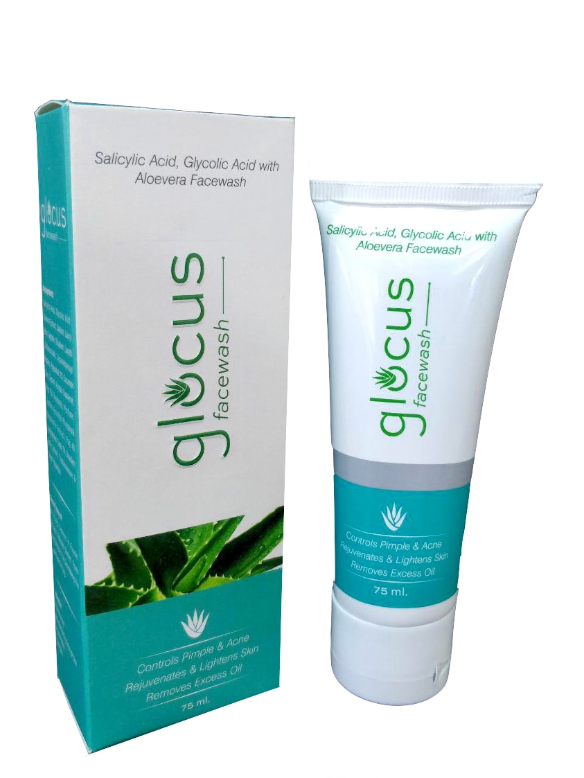 Glocus Face Wash — Salicylic Acid + Glycolic Acid + Aloe Vera Face Wash from Trumac Healthcare PCD Pharma Franchise India