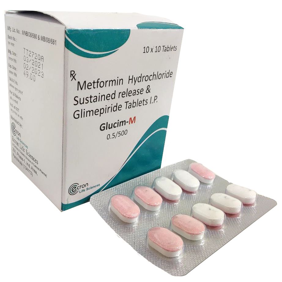 Metformin Hydrochloride 500 mg + Glimepiride 0.5 mg Tablet — manufactured by Trumac Healthcare