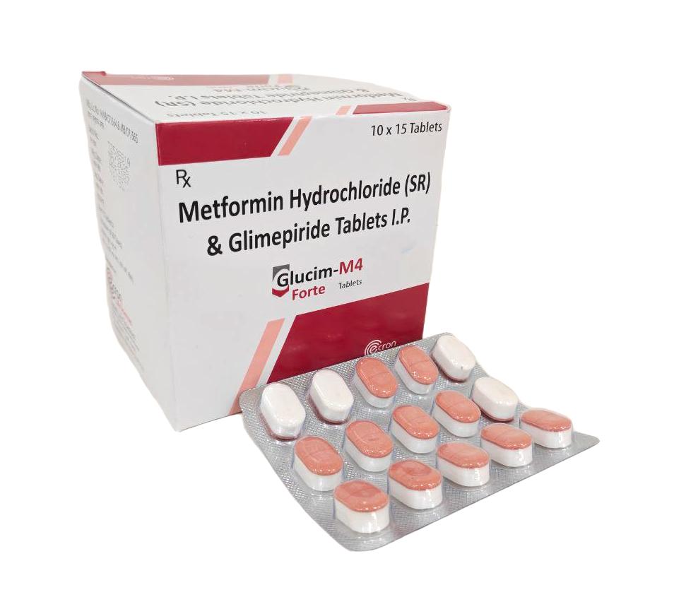 Metformin Hydrochloride 1000 mg + Glimepiride 4 mg (Bilayered Tab) Tablet — manufactured by Trumac Healthcare