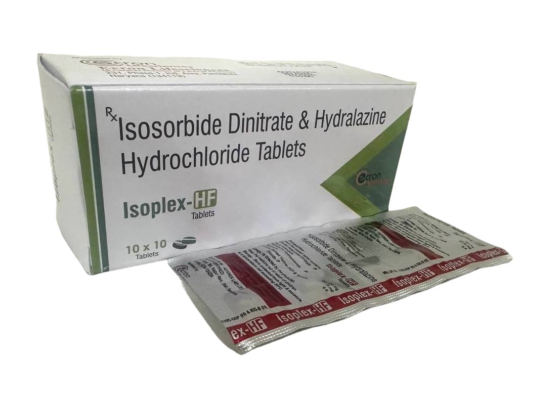 Isoplex-HF Tablet — Isosorbide Dinitrate 20 mg + Hydralazine 37.5 mg from Trumac Healthcare PCD Pharma Franchise India