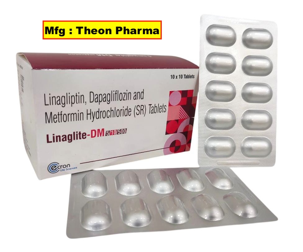 Linaglite-DM 5/10/500 Tablet — Linagliptin 5 mg + Dapagliflozin 10 mg + Metformin 500 mg (Sustained Release) from Trumac Healthcare PCD Pharma Franchise India