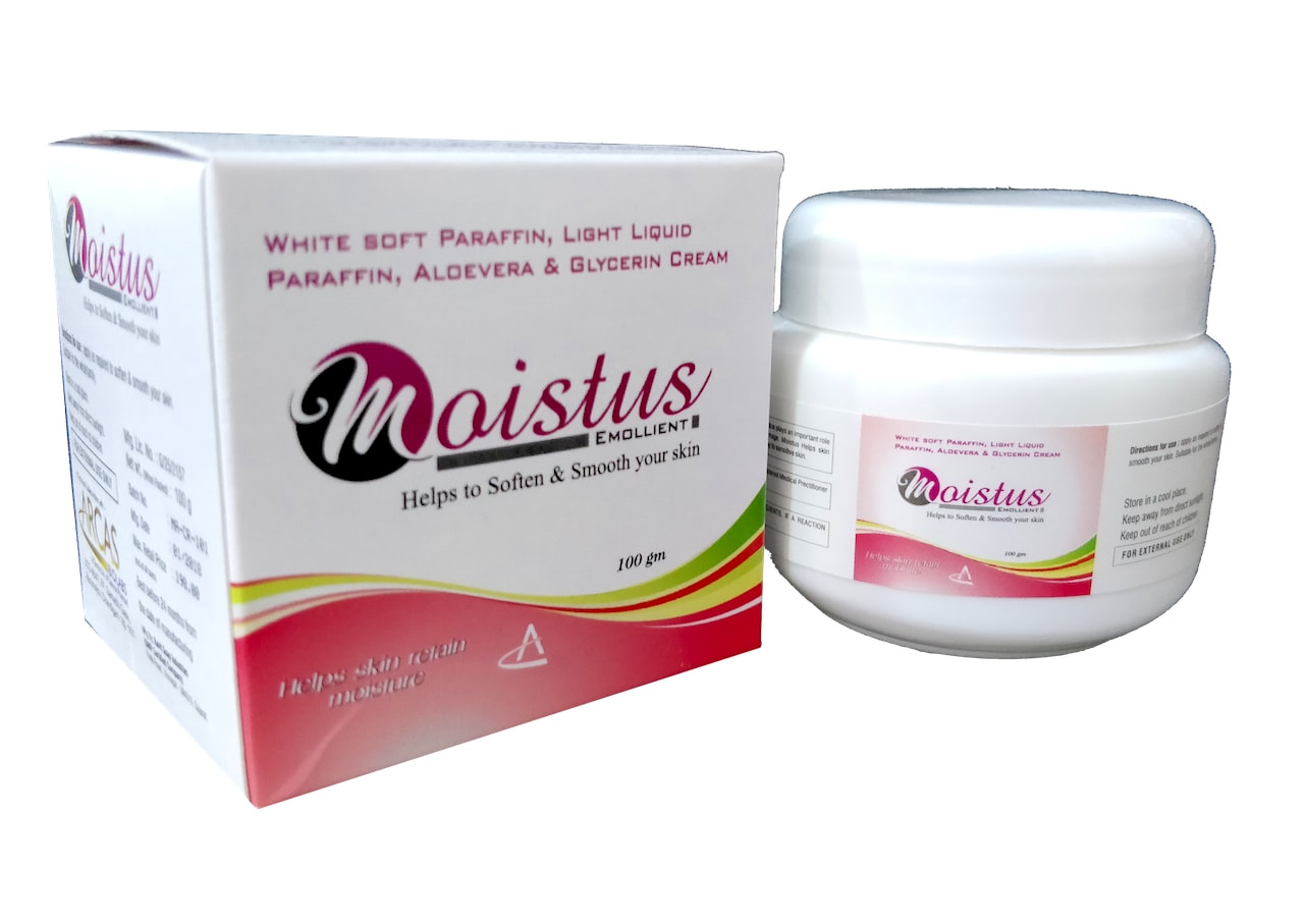 Moistus Cream — Light Liquid Paraffin + Aloevera + Glycerine Moisturising Cream from Trumac Healthcare PCD Pharma Franchise India
