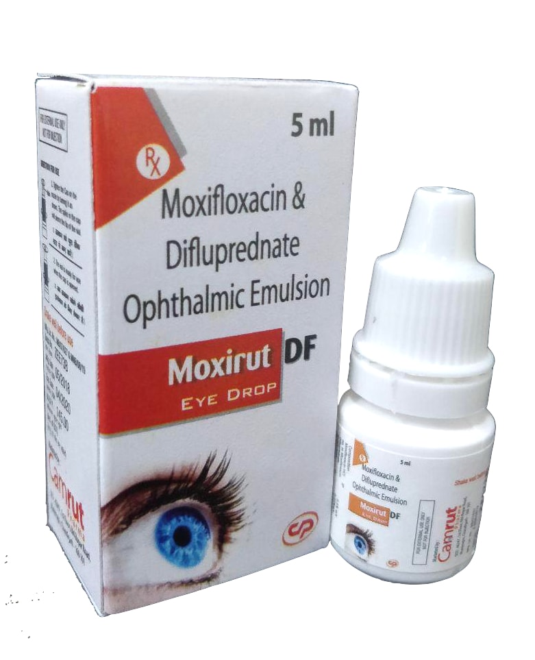 Moxirut-DF Eye Drops — Moxifloxacin 0.5% w/v + Difluprednate 0.05% w/v from Trumac Healthcare PCD Pharma Franchise India