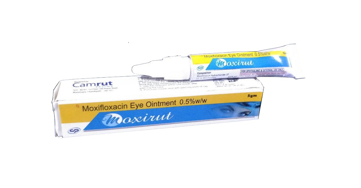 Moxirut Eye Ointment — Moxifloxacin 0.5% Eye Ointment from Trumac Healthcare PCD Pharma Franchise India