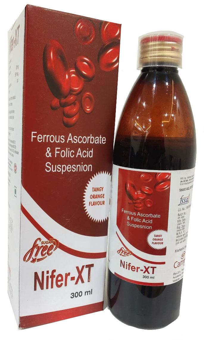 Nifer-XT Syrup — Ferrous Ascorbate 30 mg + Folic Acid 500 mcg + Multivitamin + Multimineral from Trumac Healthcare PCD Pharma Franchise India
