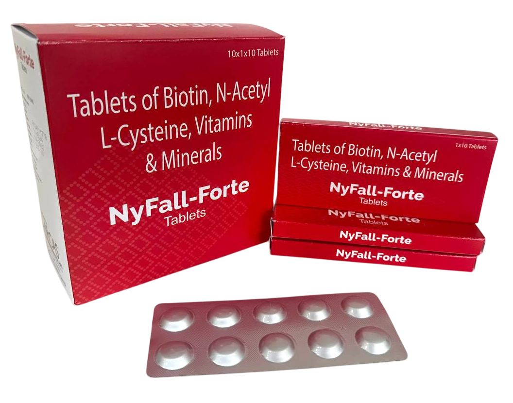 Biotin 10 mg + N-Acetyl L-Cystiene 50 mg + Calcium Pantothenate 100 mg + Sodium Selenite 65 mcg + Cupric Oxide 3 mg + Zinc Oxide 25 mg + Manganese Sulphate 1 mg + Folic Acid 1 mg (In Drug) Tablet — manufactured by Trumac Healthcare