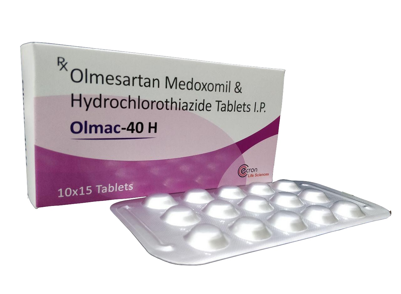 Olmac-40 H Tablet — Olmesartan 40 mg + Hydrochlorothiazide 12.5 mg from Trumac Healthcare PCD Pharma Franchise India