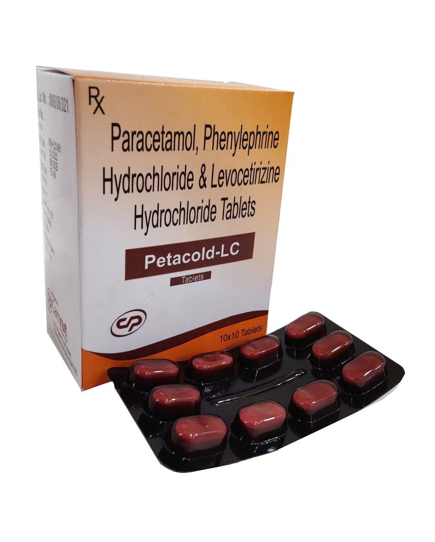 Paracetamol 325 mg + Phenylephrine HCL 10 mg + Levocetirizine 2.5 mg + Caffeine 30 mg Tablet — manufactured by Trumac Healthcare