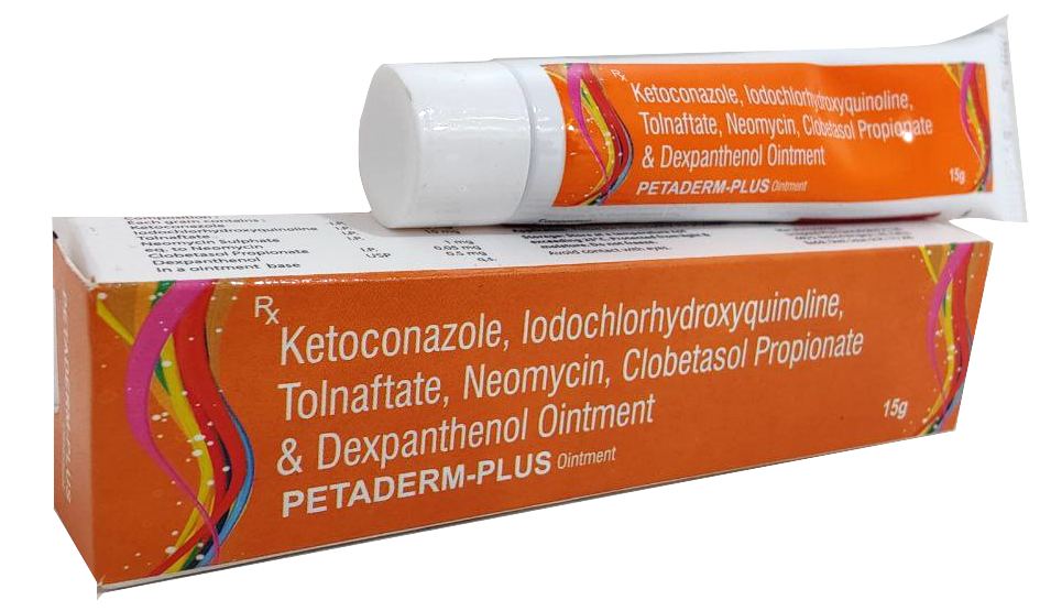 Clobetasol 0.05% + Neomycin 0.5% + Tolnaftate 1.00% + Iodochlorhydroxyquinoline 1.00% + Ketoconazole 2.00% + Dexpanthenol 0.5% Cream — manufactured by Trumac Healthcare