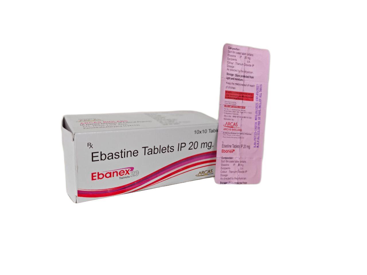 Ebanex-20 Tablet — Ebastine 20 mg from Trumac Healthcare PCD Pharma Franchise India