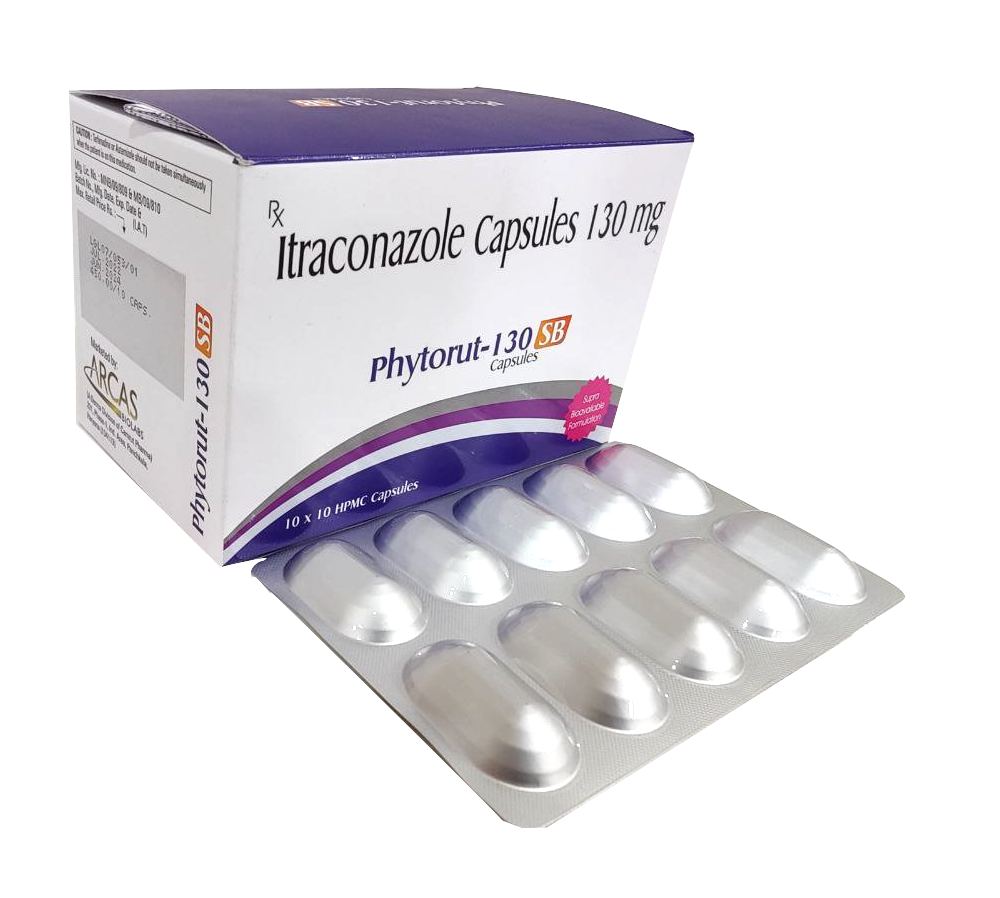 Phytorut-130 SB Capsule — Itraconazole 130 mg (Super Bioavailability Technology) from Trumac Healthcare PCD Pharma Franchise India