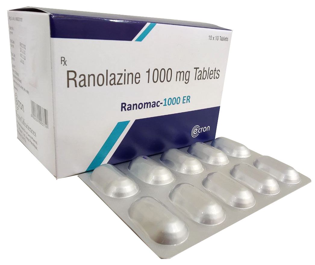 Ranolazine 1000 mg (Extended Release) Tablet — manufactured by Trumac Healthcare