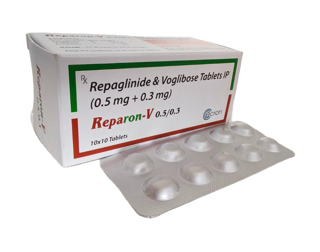Repaglinide 0.5 mg + Voglibose 0.3 mg Tablet — manufactured by Trumac Healthcare