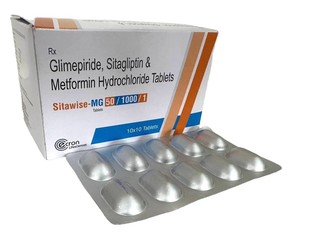 Sitagliptin 50 mg + Metformin 1000 mg (SR) + Glimepiride 1 mg Tablet — manufactured by Trumac Healthcare