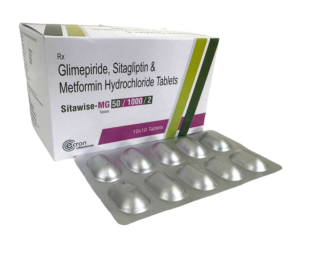 Sitawise-MG 50/1000/2 SR Tablet — Sitagliptin 50 mg + Metformin 1000 mg (SR) + Glimepiride 2 mg from Trumac Healthcare PCD Pharma Franchise India