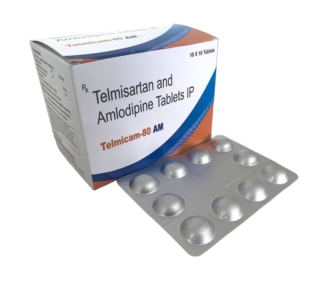 Telmicam-80 AM Tablet — Telmisartan 80 mg + Amlodipine 5 mg from Trumac Healthcare PCD Pharma Franchise India